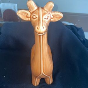 Adorable Orange/Brown Ceramic Giraffe Bank